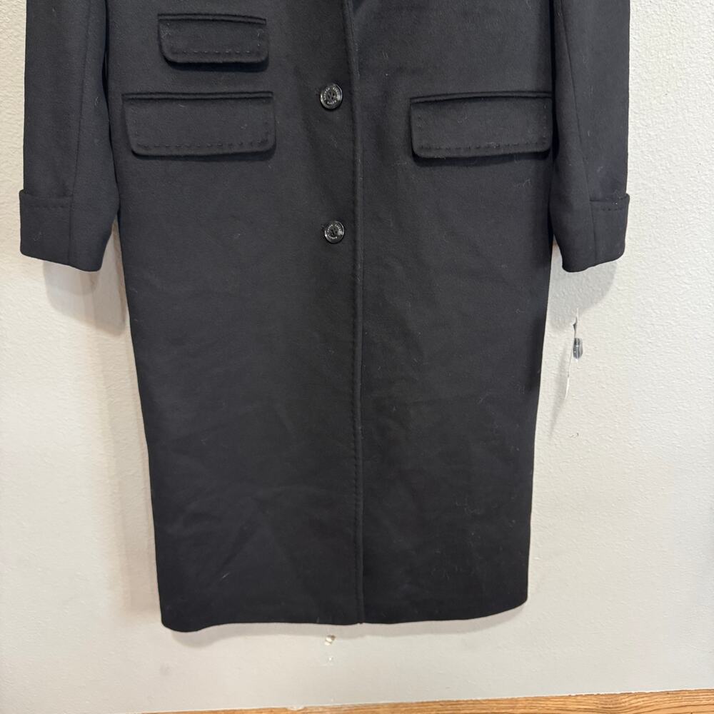NWT Lauren Ralph Lauren Black Wool Maxi Coat Reefer Long Coat Size 8 $330 - Picture 5 of 12